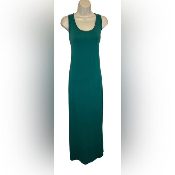 MICHAEL STARS Maxi Dress, Side Slit, Pull-On, Color Green, Size Medium - Picture 7 of 12